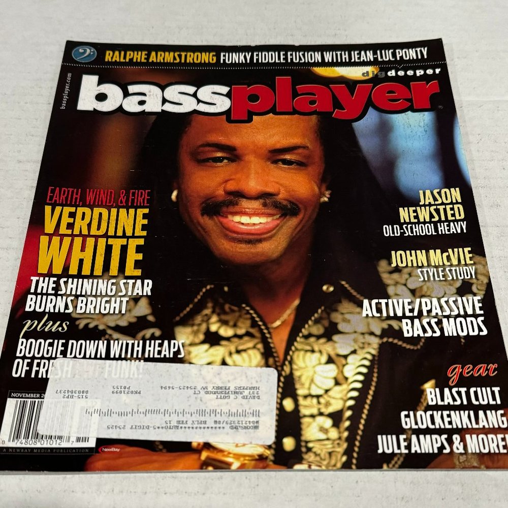 Bass Player Magazine - Verdine White of Earth Wind & Fire - November 2013